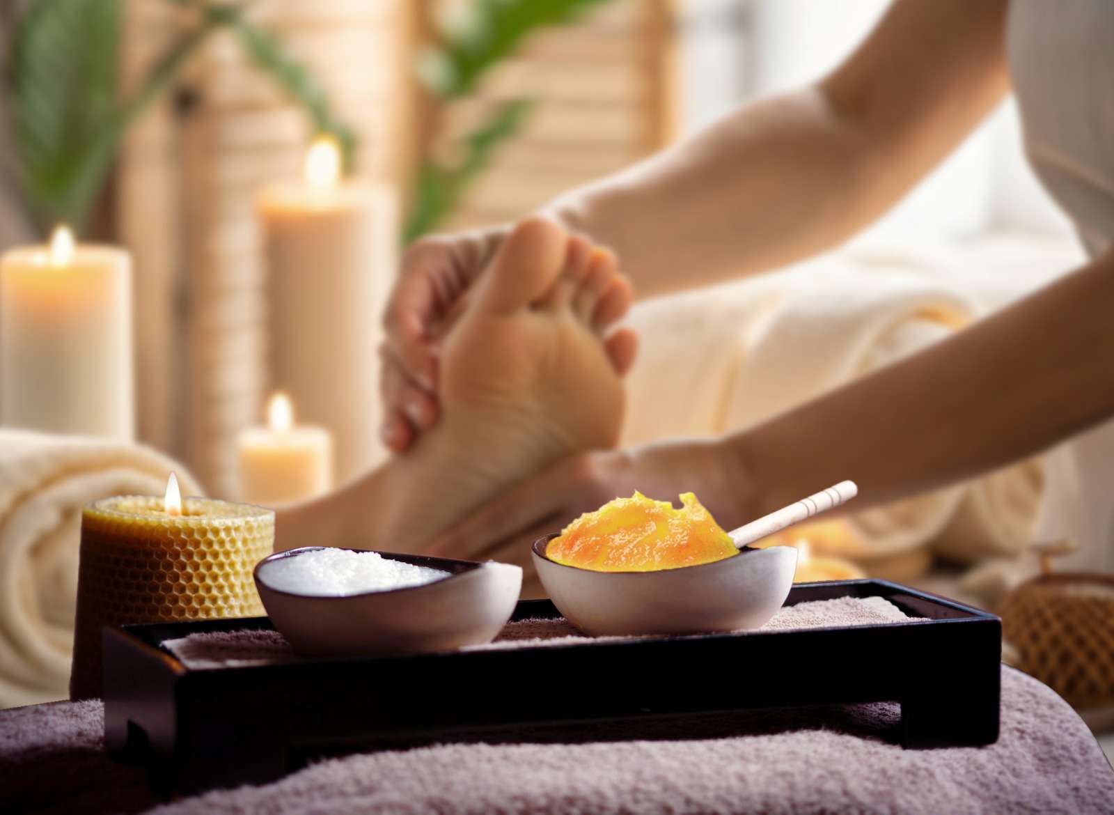 Foot Massage With Mango Scrub