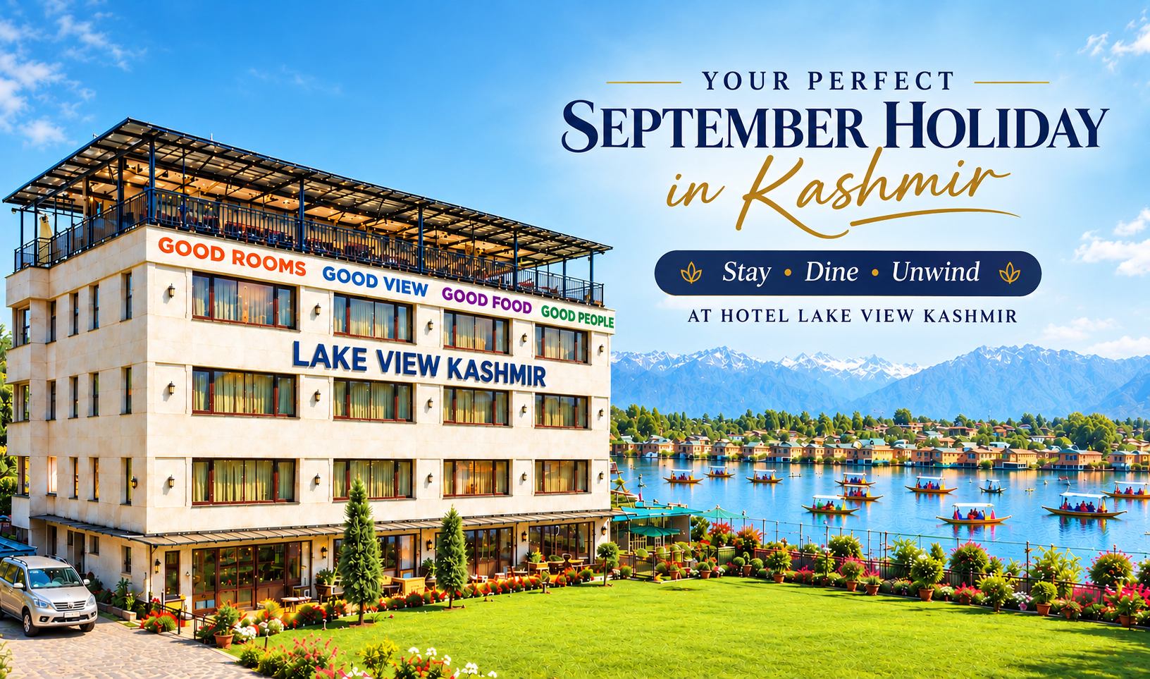 Your Perfect September Holiday in Kashmir: Stay, Dine, and Unwind at Hotel Lake View Kashmir