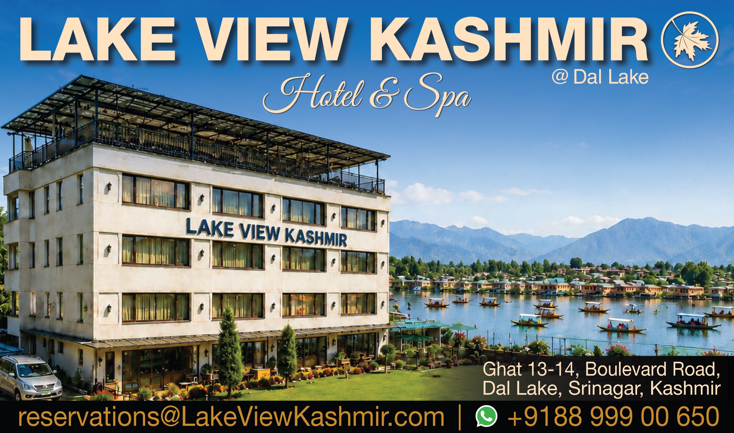 Hotel Lake View Kashmir Luxury Stay, Entertainment & June Special Experience at Dal Lake Srinagar